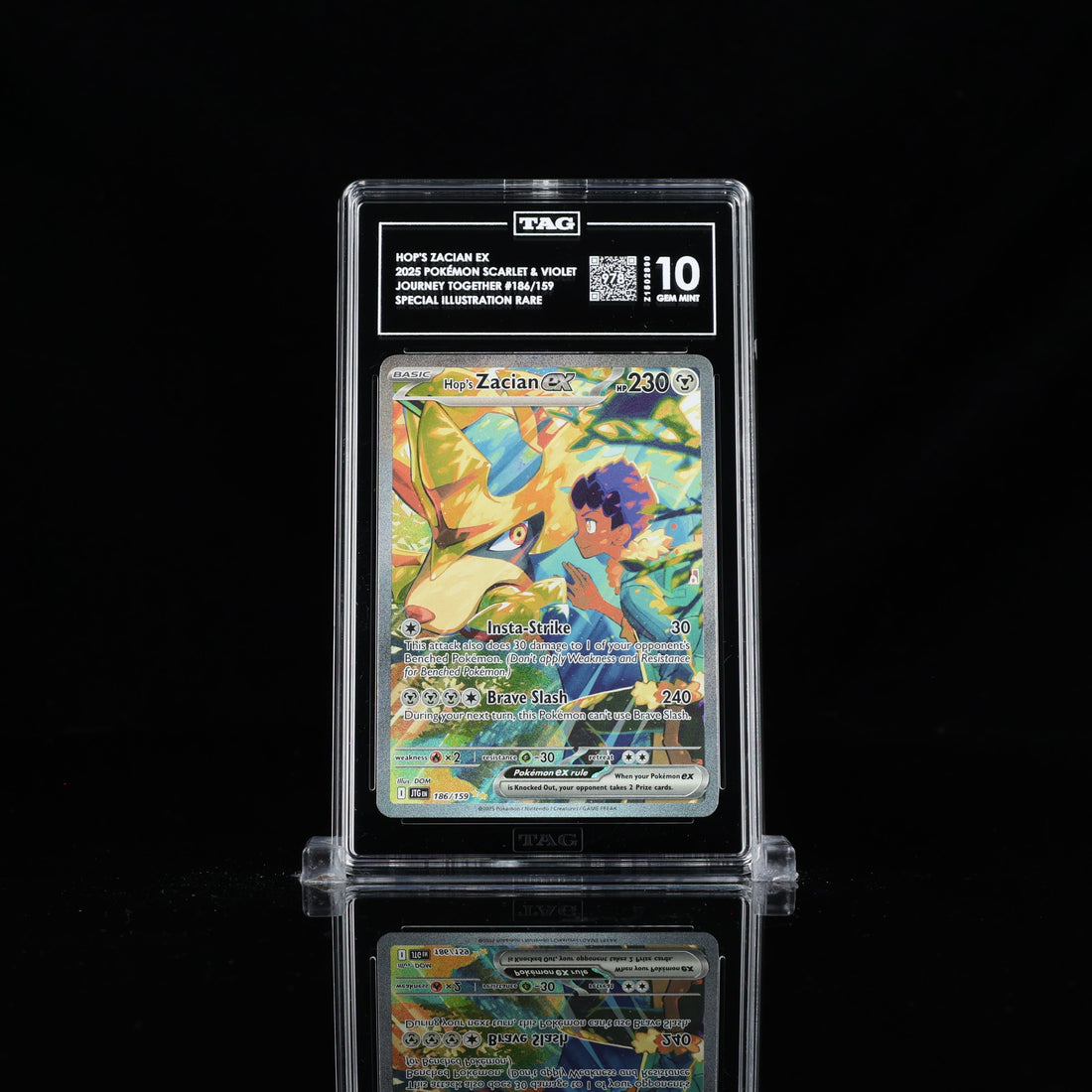 First Ever GEM MINT 10 Hop’s Zacian EX from Pokémon Journey Together — Graded by TAG!