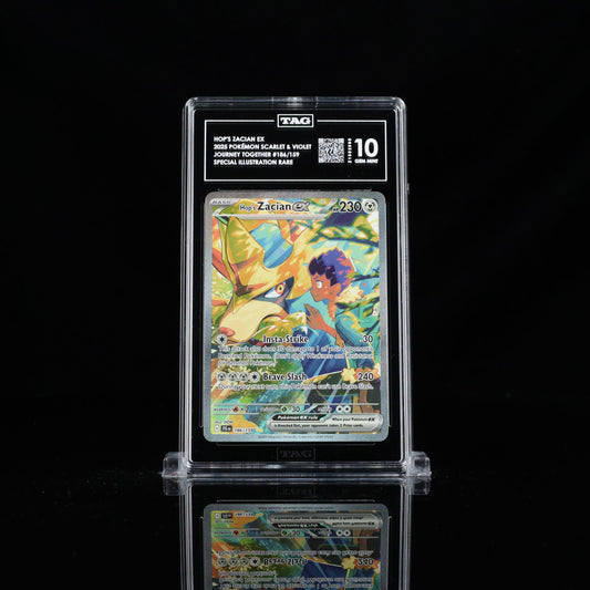 First Ever GEM MINT 10 Hop’s Zacian EX from Pokémon Journey Together — Graded by TAG!