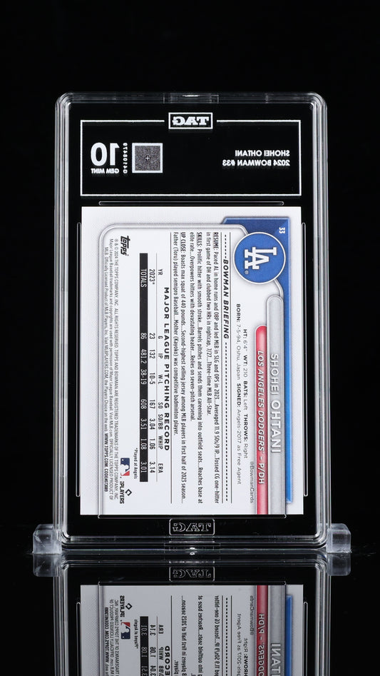 Shohei Ohtani - 2024 Bowman #33 - TAG 10 GEM MINT + DIG Report