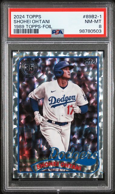 Shohei Ohtani - 2024 Topps 1989 Topps-Foil #89B2-1 - PSA 8