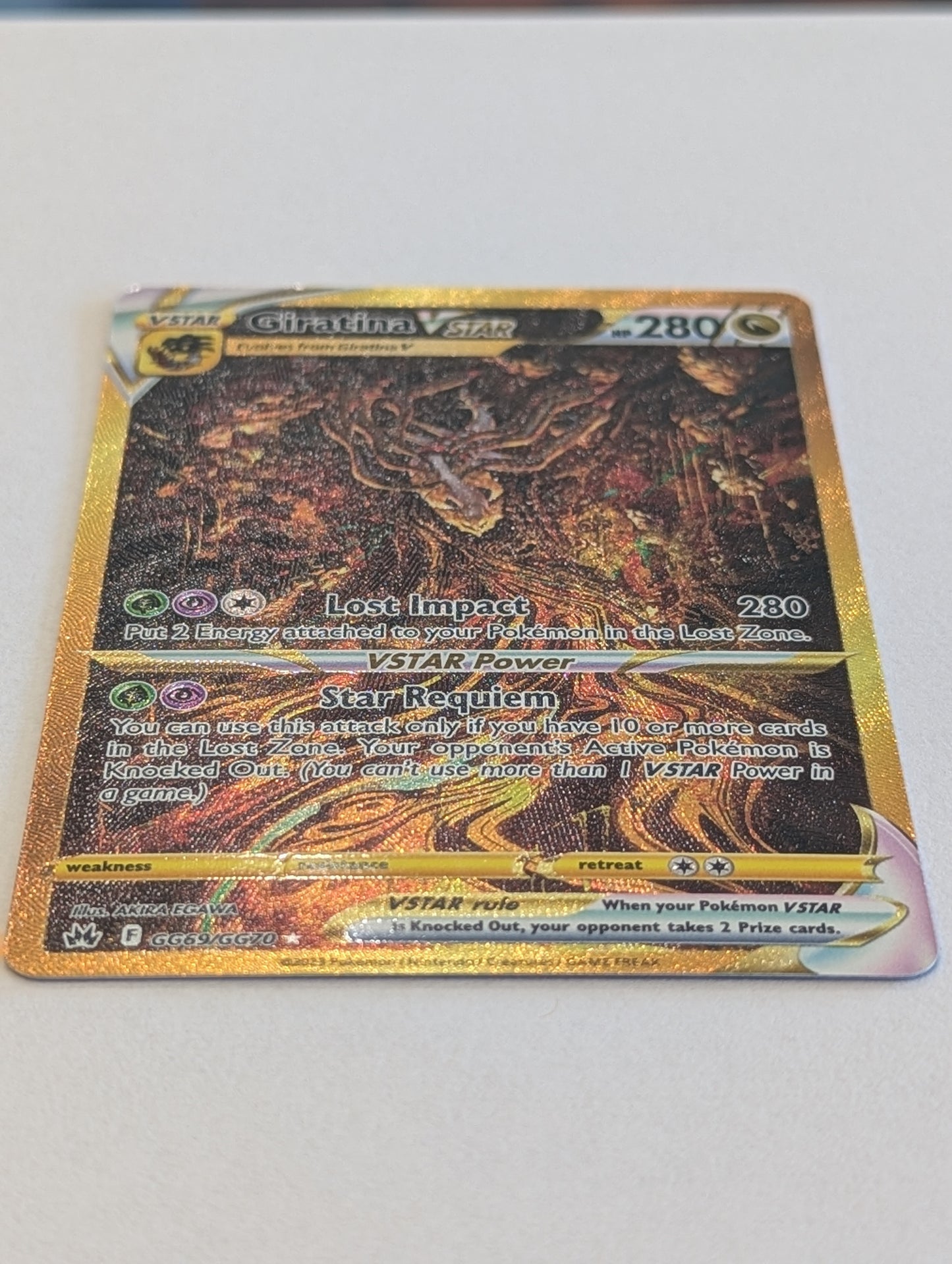 Giratina VSTAR – Crown Zenith GG69/GG70 – Gold Secret Rare (Ungraded)