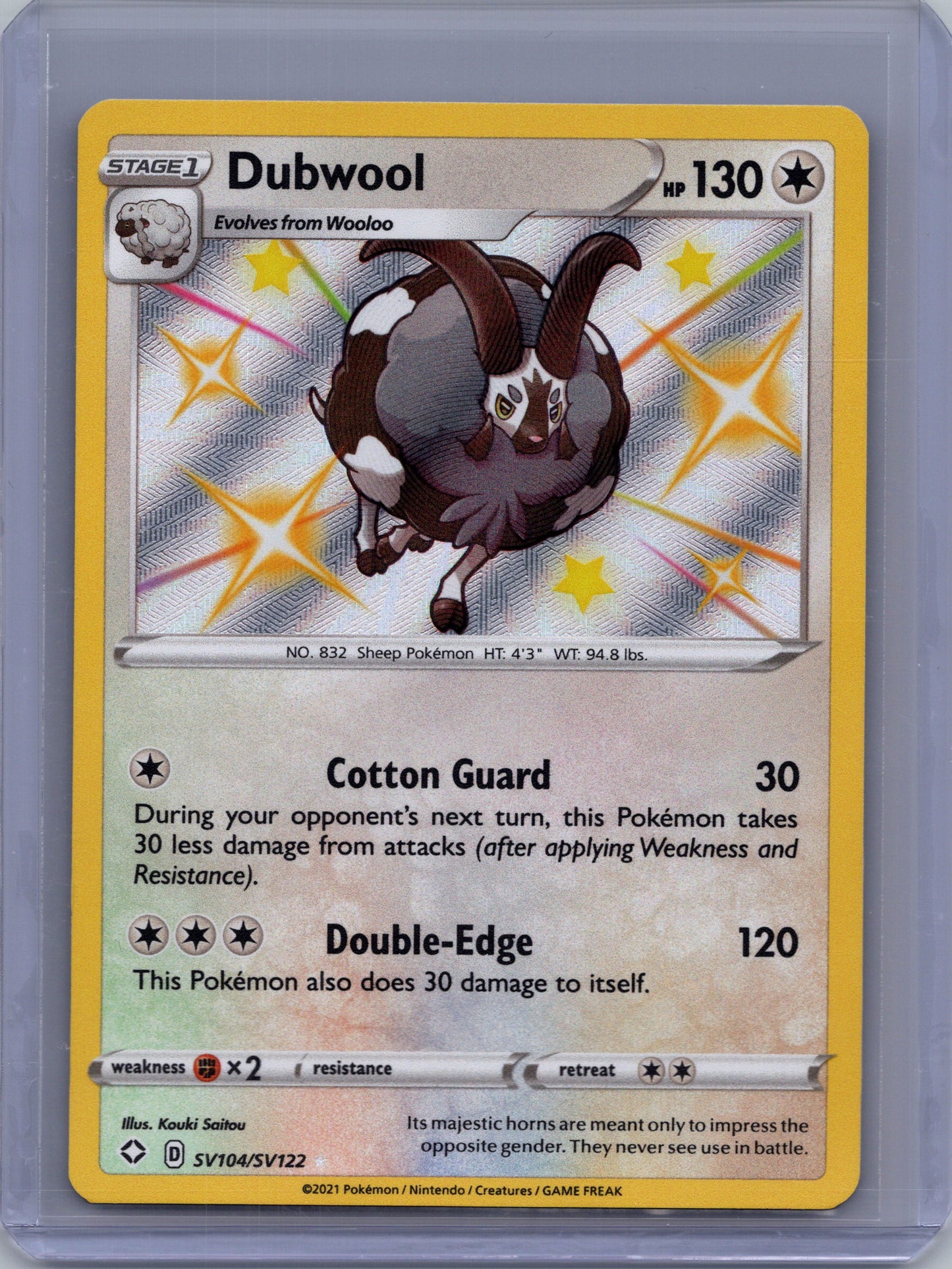Dubwool - SV104/SV122 - Shining Fates: Shiny Vault