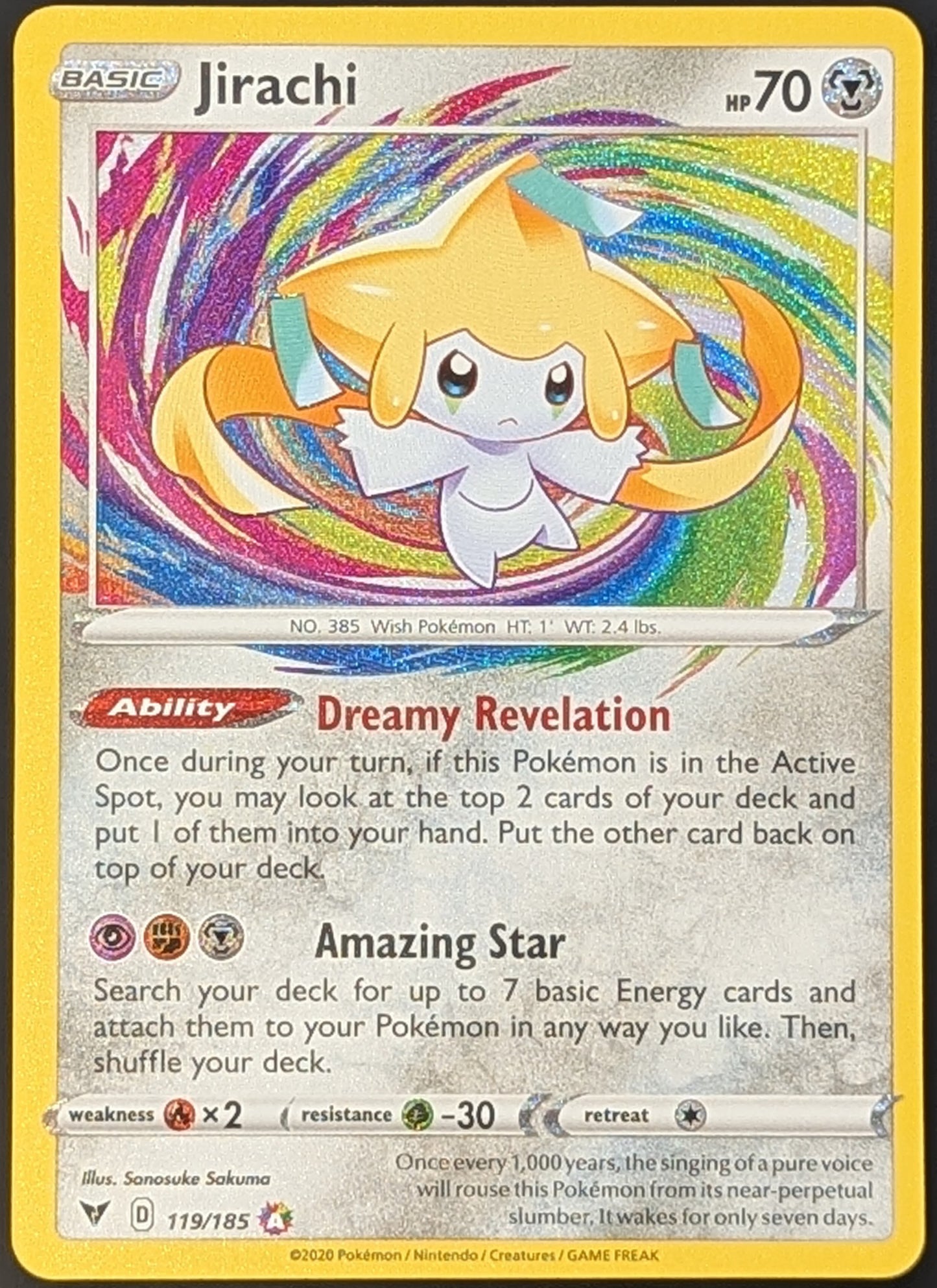 Jirachi 119/185 Amazing Rare from Vivid Voltage (English) - Front