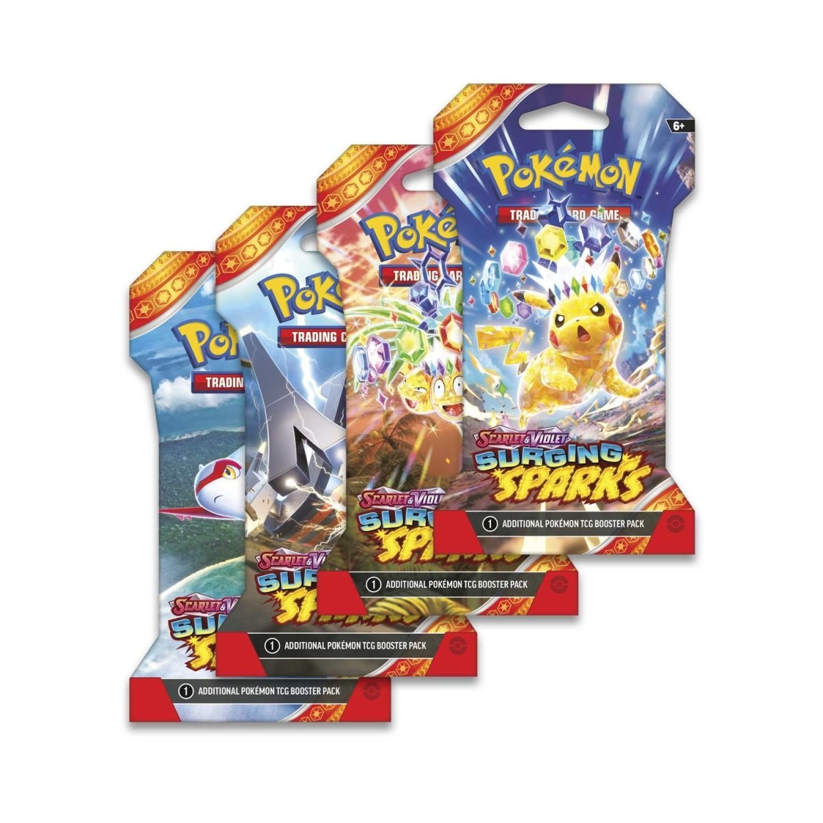 Pokémon TCG Scarlet & Violet Surging Sparks Sleeved Booster Pack (English) - All Pack Artworks Front