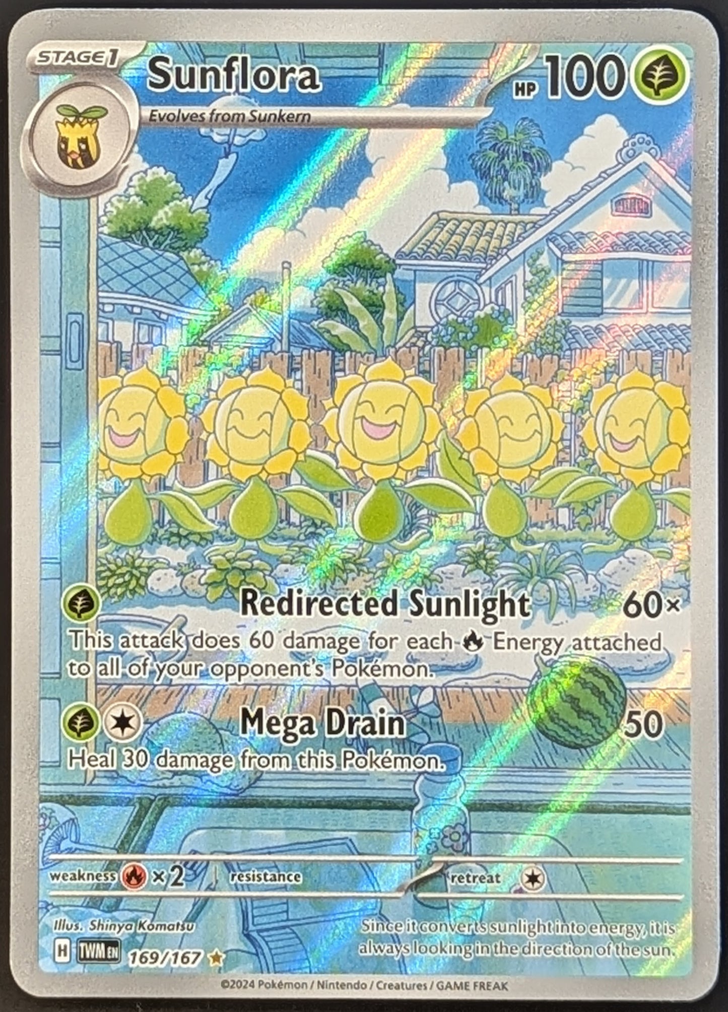 Sunflora 169/167 Illustration Rare from Twilight Masquerade (English) - Front