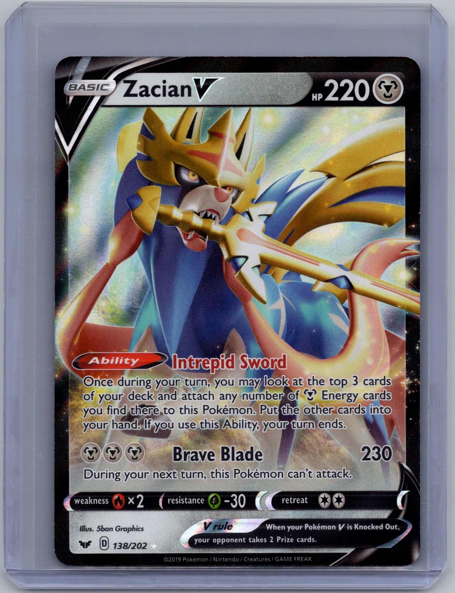 Zacian V - 138/202 - Sword & Shield Base Set